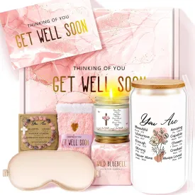 11PC Get Well Soon Gift Baskets for Women, Care Package, Get Well Soon Gifts for Women After Surgery Recovery Gifts Mothers Day Baskets for Mom Sister Best Friends Grandma Wife Coworker
