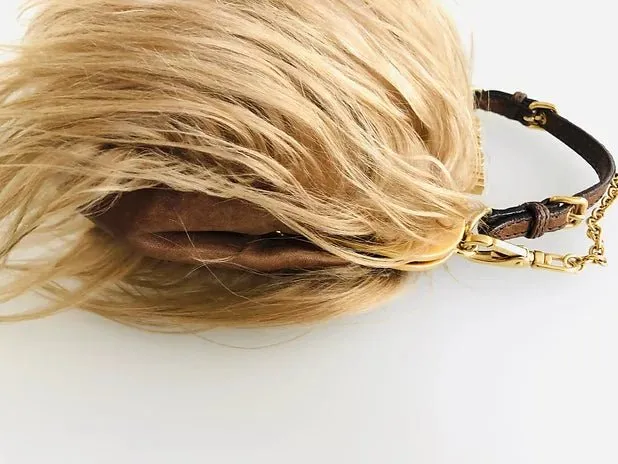 2000s MIU MIU MONGOLIAN GOAT FUR Clutch Shoulder BAG