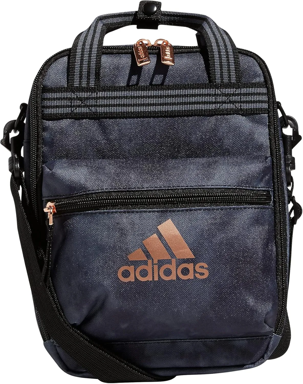 adidas Squad (7L) Food Container Carry Box Insulated Lunch Bag, Stone Wash Carbon/Rose Gold, One Size