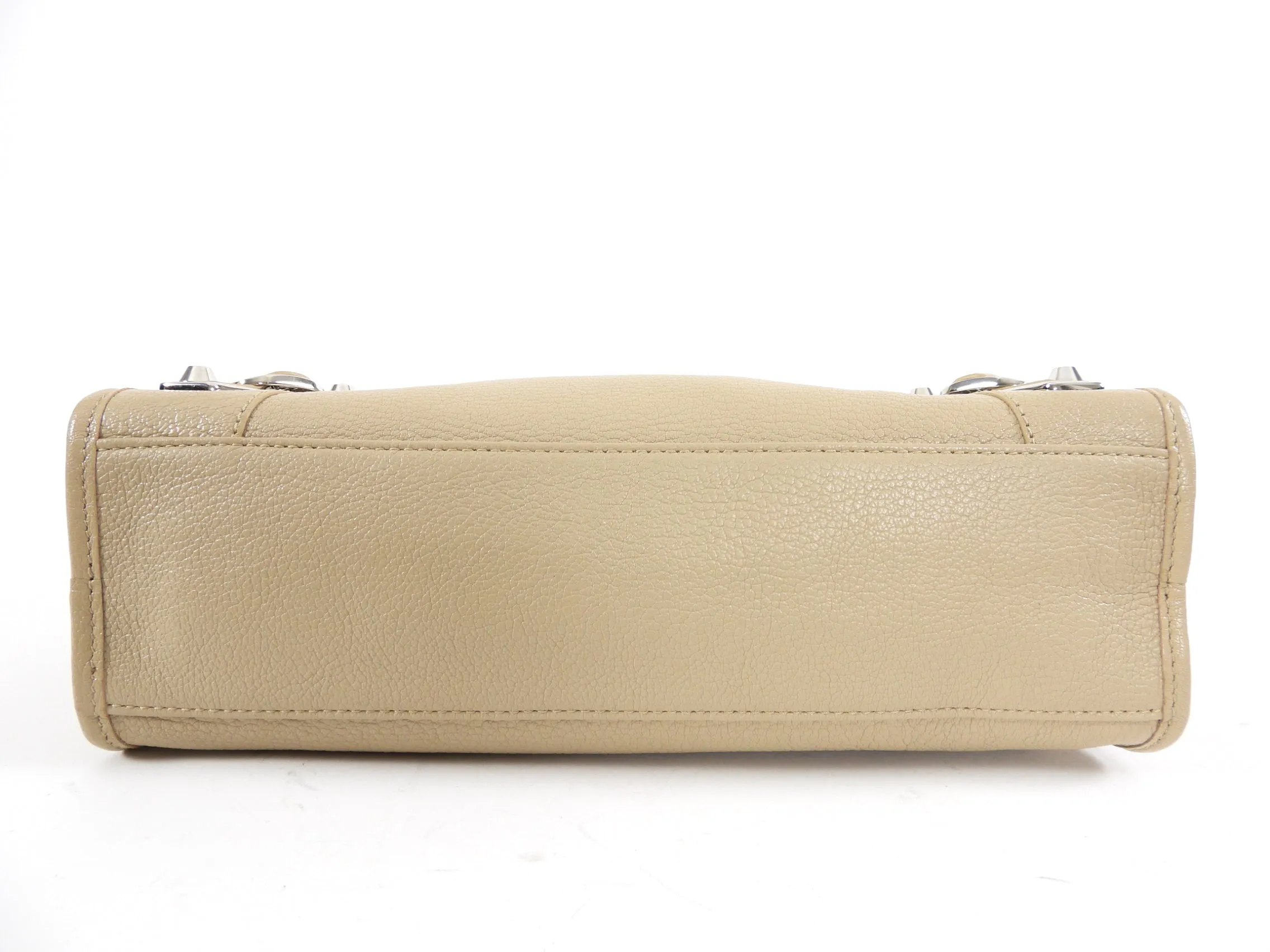 Balenciaga Beige Small Metallic Edge City Bag
