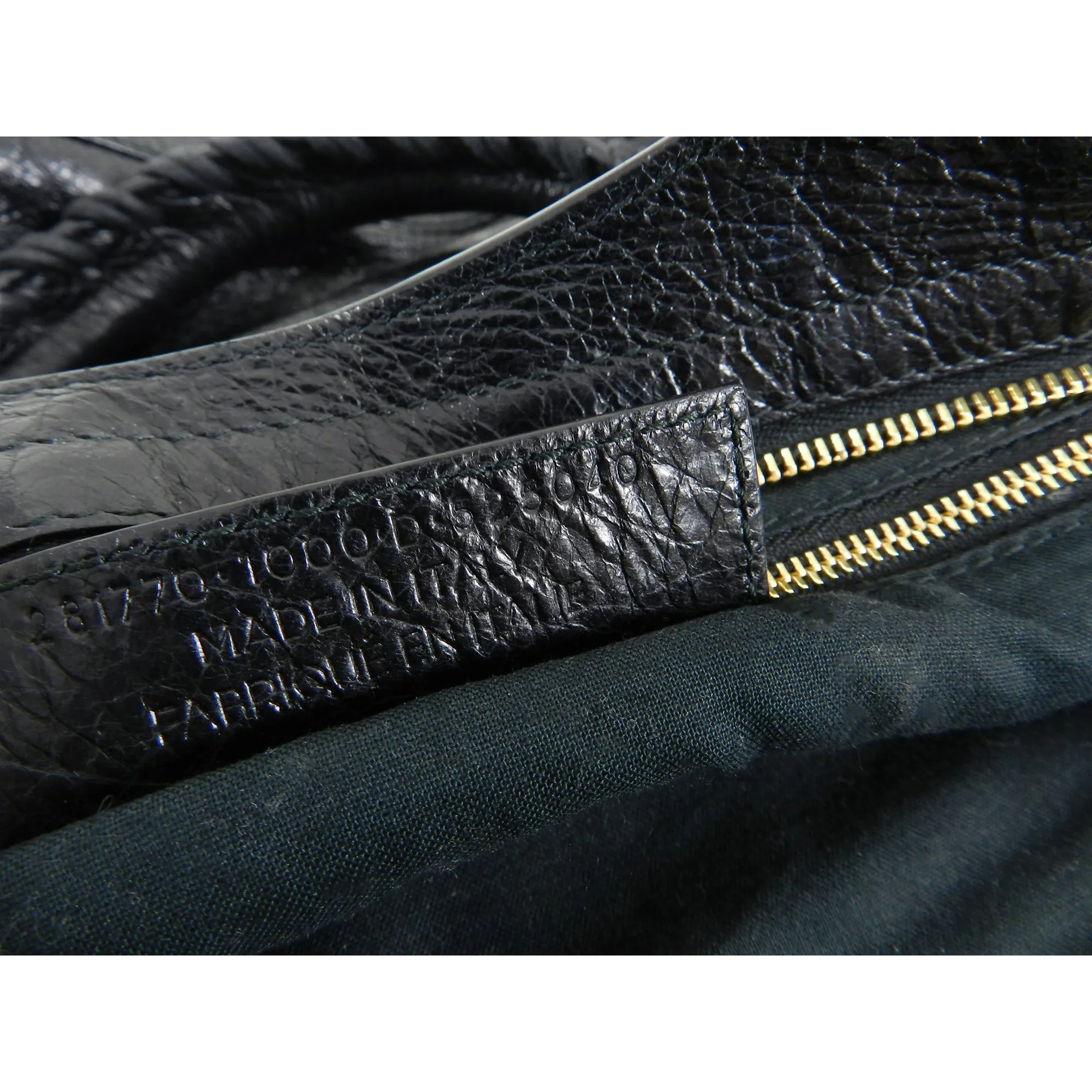 Balenciaga Black City Gold Hardware Motorcycle Bag