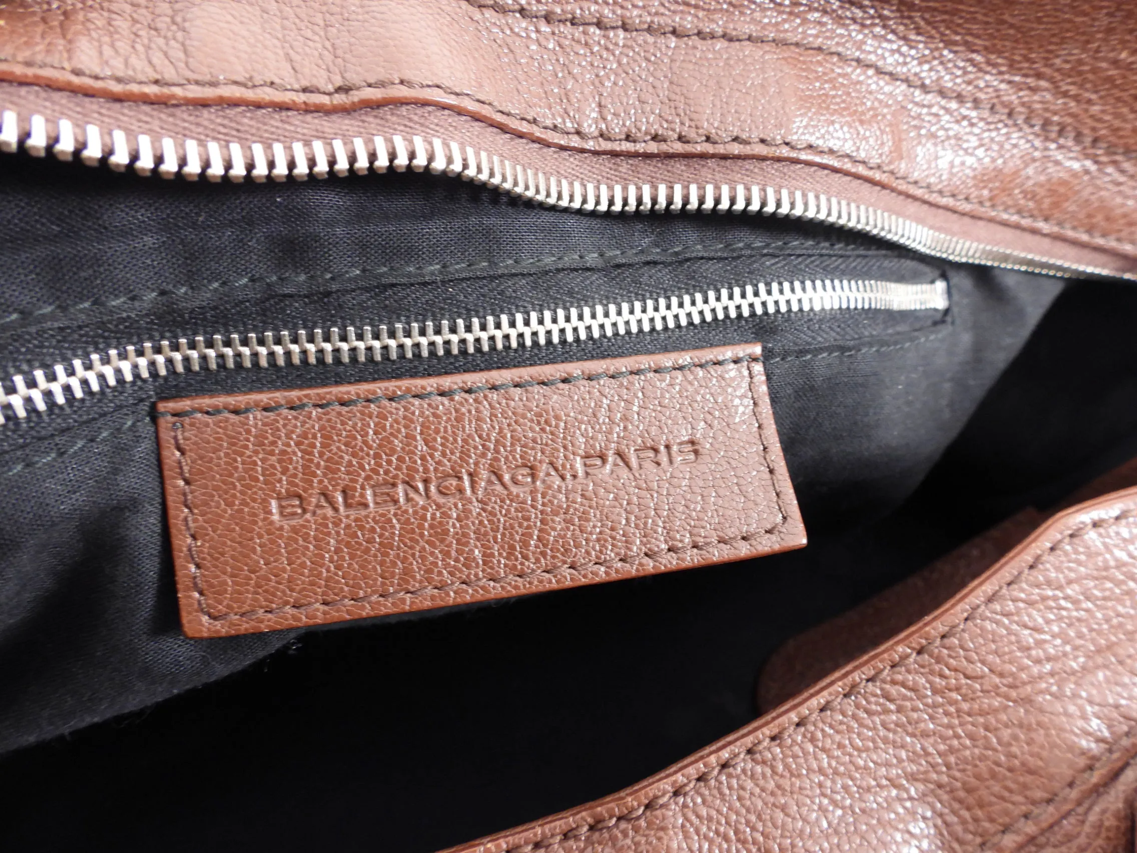 Balenciaga Chocolate Brown City Bag Silver Hardware
