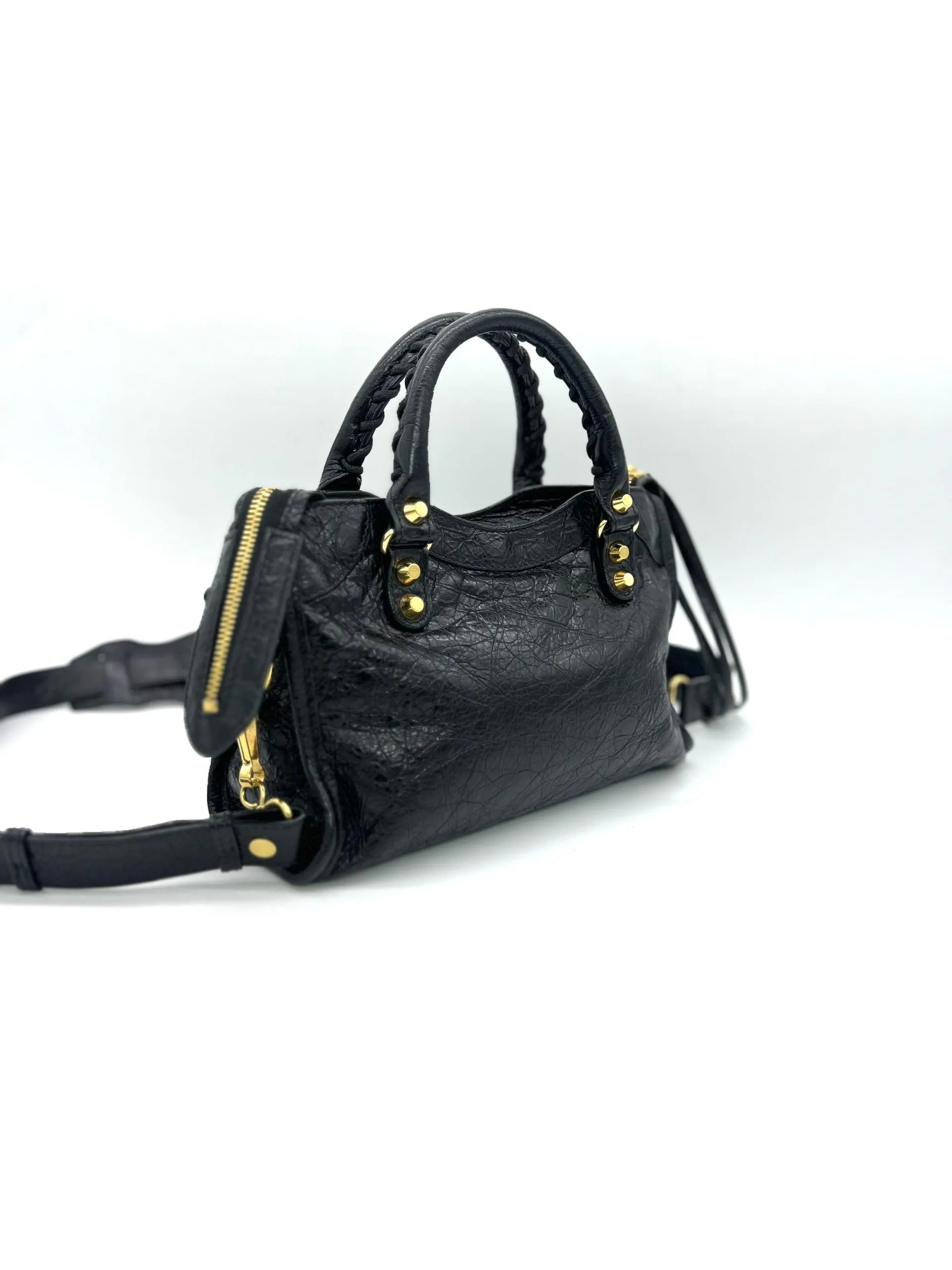 BALENCIAGA
Classic City Mini Leather 2-Way Handbag Black