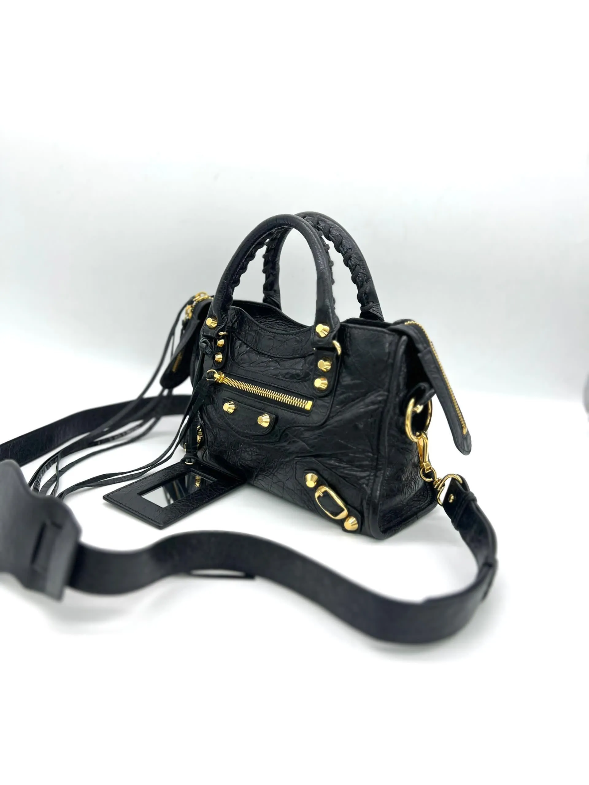 BALENCIAGA
Classic City Mini Leather 2-Way Handbag Black