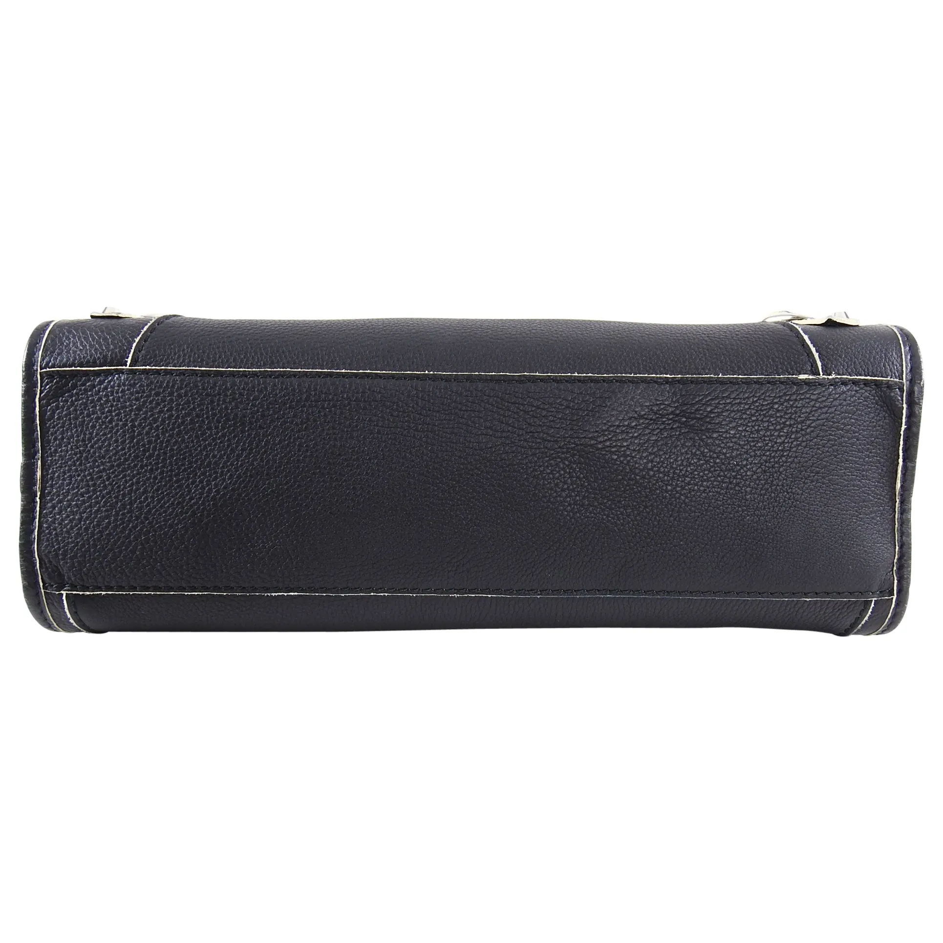 Balenciaga Matte Black Leather Motocross City Bag