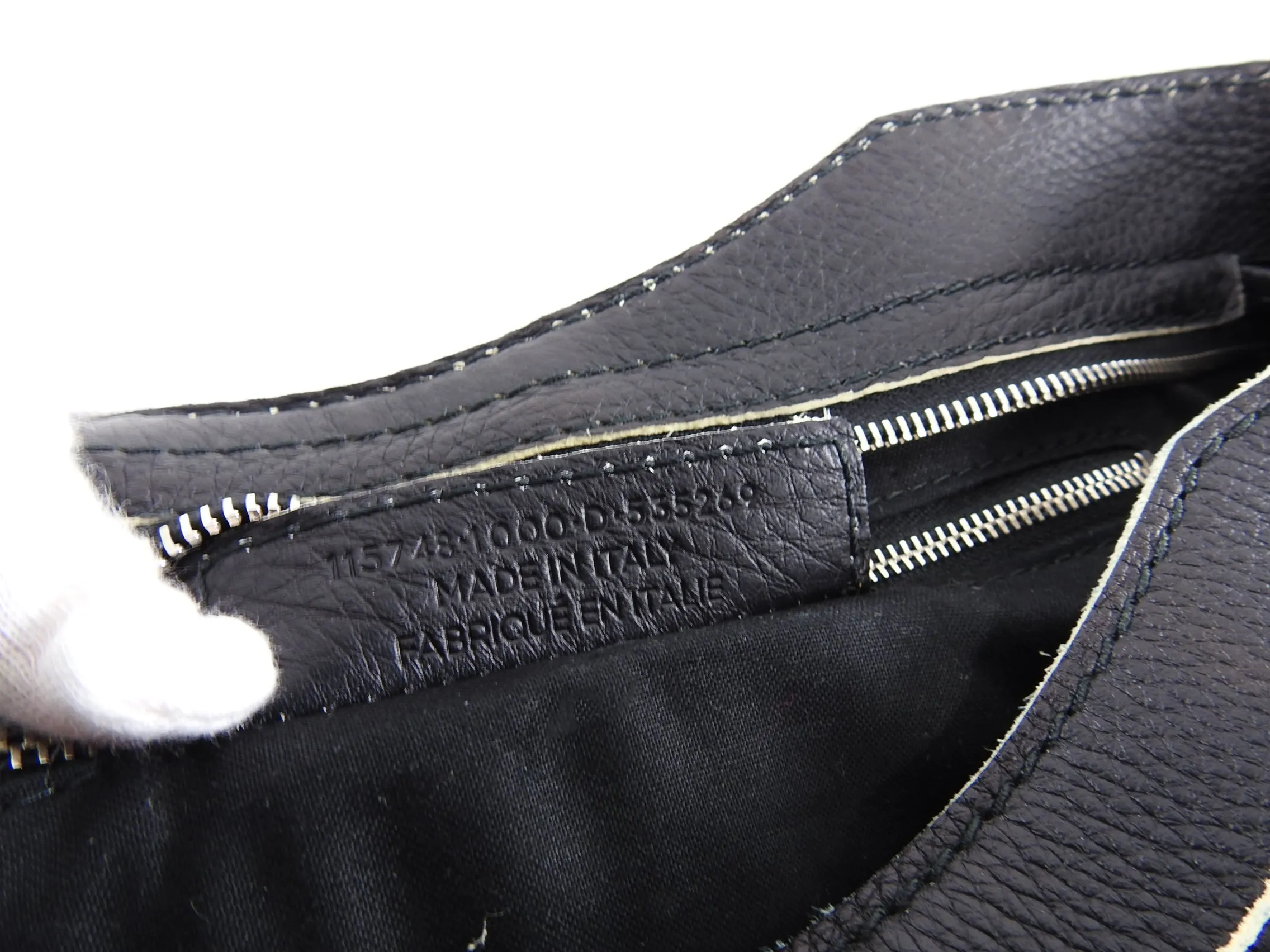 Balenciaga Matte Black Leather Motocross City Bag