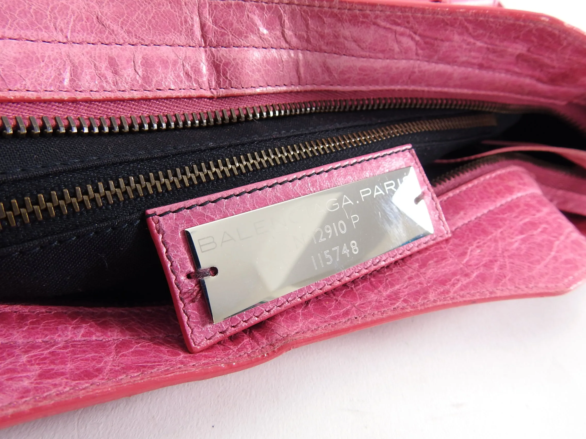 Balenciaga Pink Classic Motocross City Bag