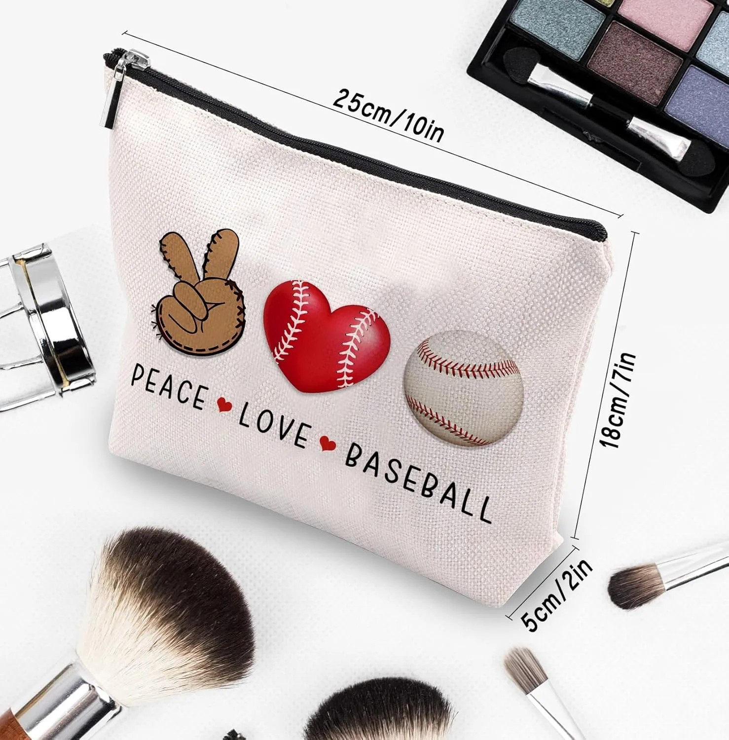 Baseball Cosmetic Bag for Women, Coach Gifts, Birthday & Team Gifts for Baseball Lovers