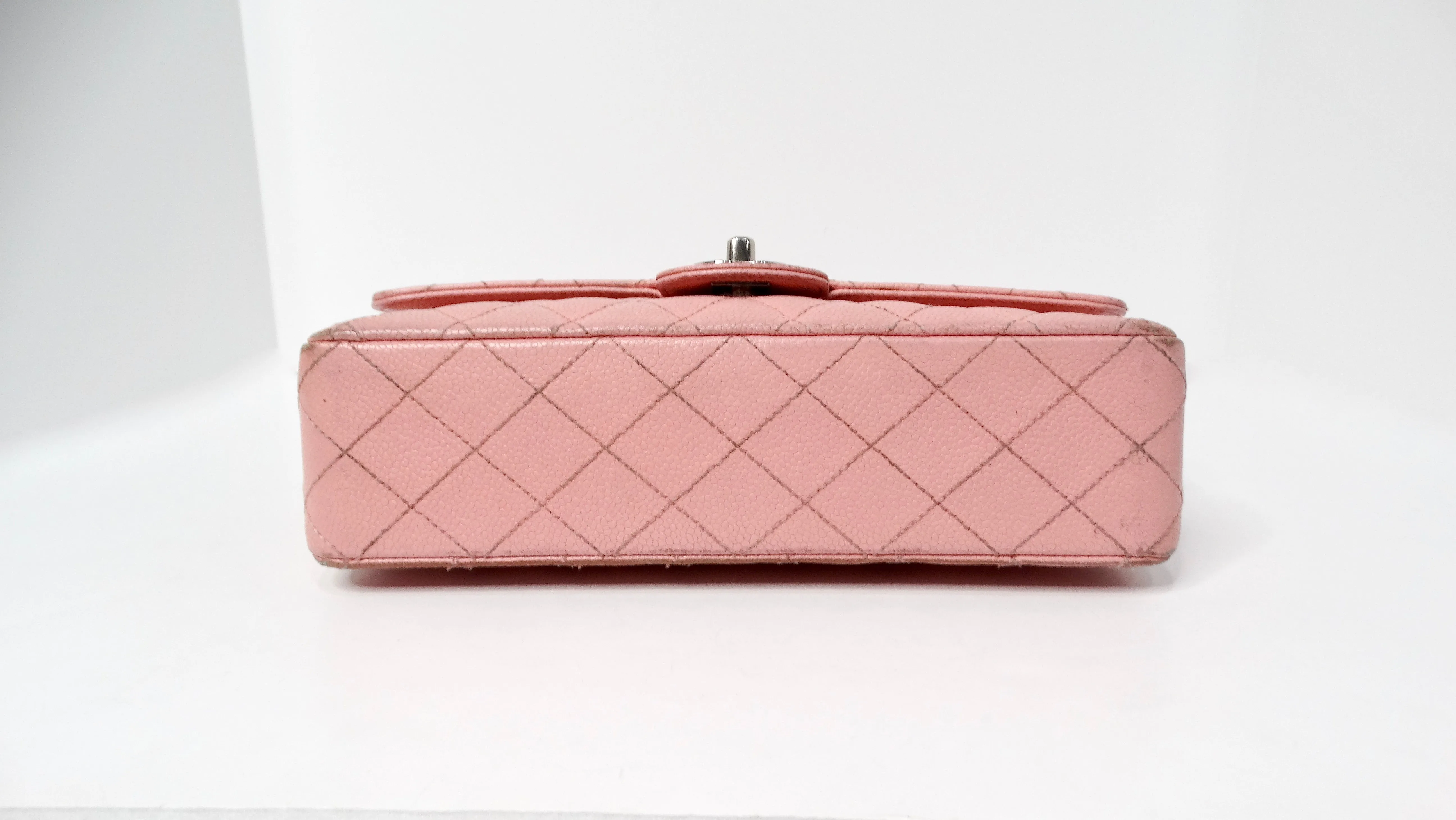 Chanel 2004 Small Pink Caviar Leather Classic Double-Flap Handbag