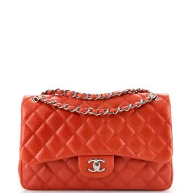 CHANEL Classic Double Flap Bag Quilted Lambskin Jumbo