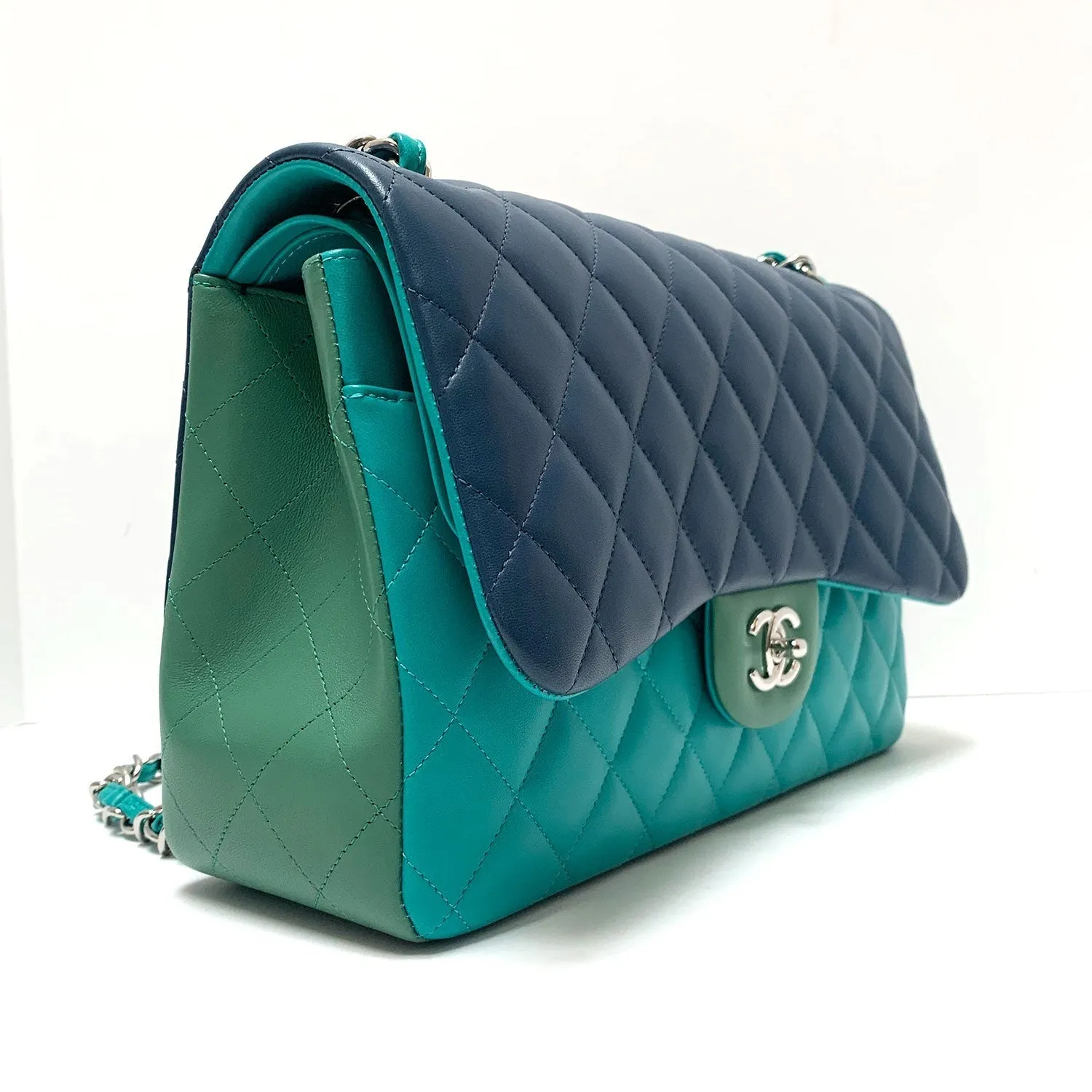 Chanel Classic Jumbo Tricolor Flap Bag