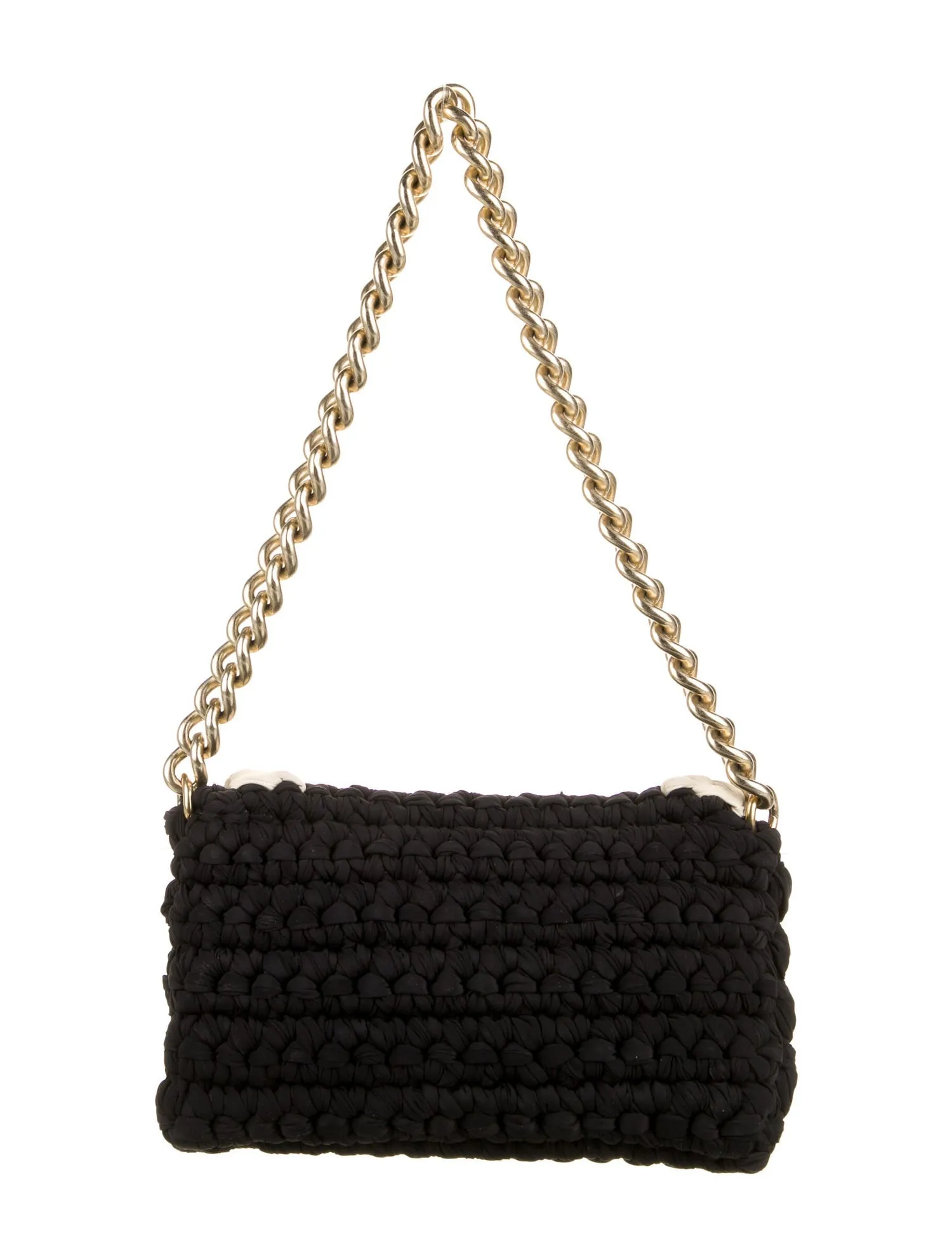 Chanel Interwoven Bicolor Two Tone Medium Black & White Flap Bag