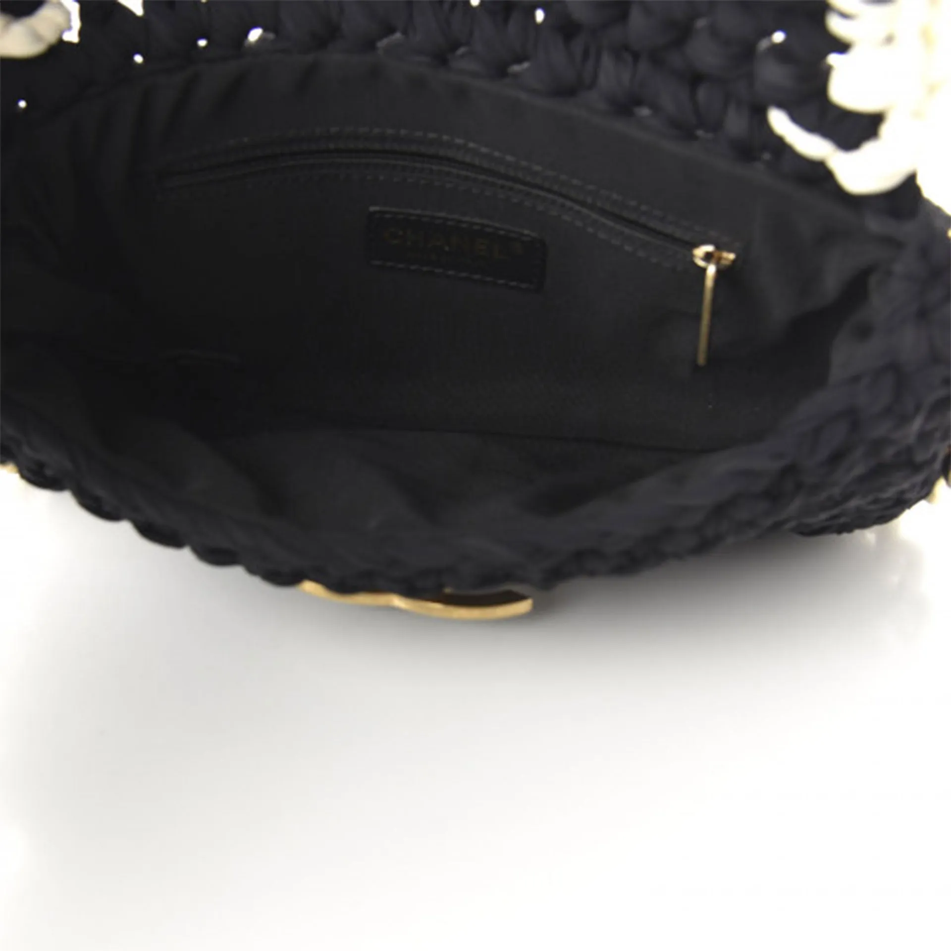 Chanel Interwoven Bicolor Two Tone Medium Black & White Flap Bag