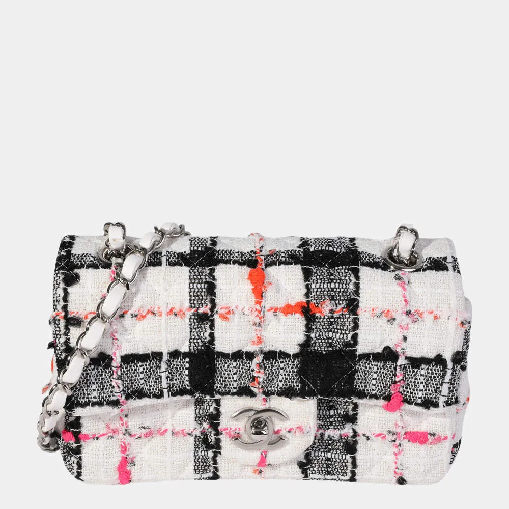 CHANEL TWEED MINI RECTANGULAR CLASSIC FLAP BAG