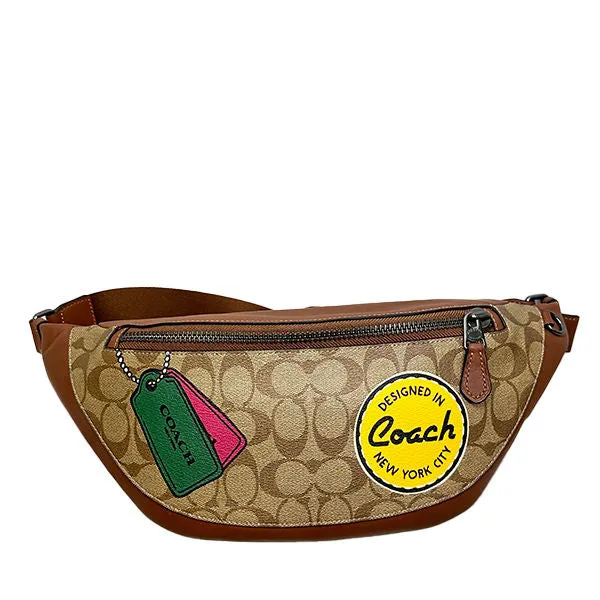 Coach Signature Trompe Loei Print Warren Belt Bag CH231