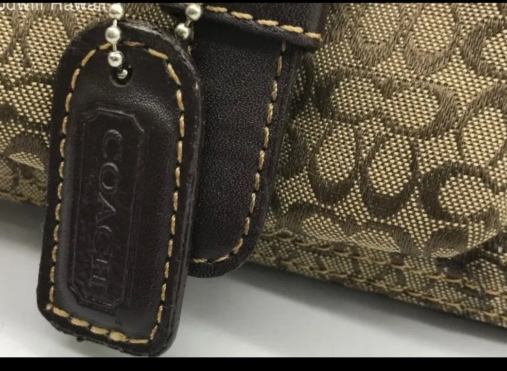 Coach Vintage Italian Bon Voyage Signature Belt Bag Fanny Pack Waist Bag
