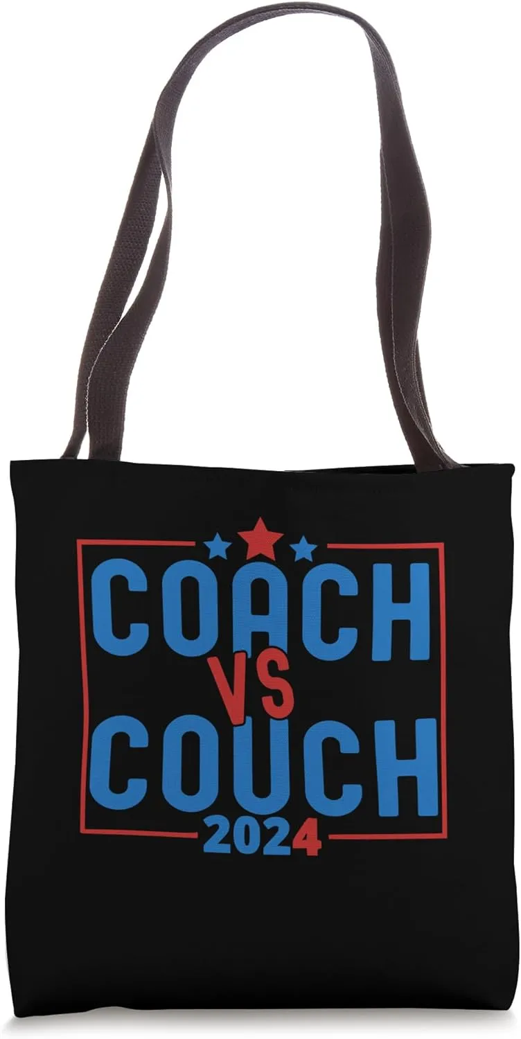 Coach Vs Couch Shirts 2024 Election Funny Vice President Tote Bag