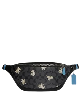 Coach Warren Belt Bag In Signature Canvas With Creature Print