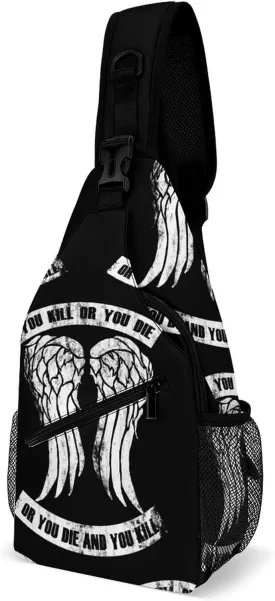 Daryl Dixon-Chapel Roan Multi-Functional Crossbody Bag With Storage Pockets And Anti-Loss Key Strap, Adjustable For Chest Shoulder 38x20cm