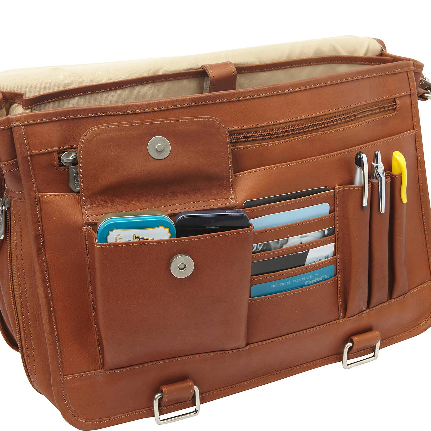 DOUBLE LOOP EXPANDABLE LAPTOP BRIEFCASE