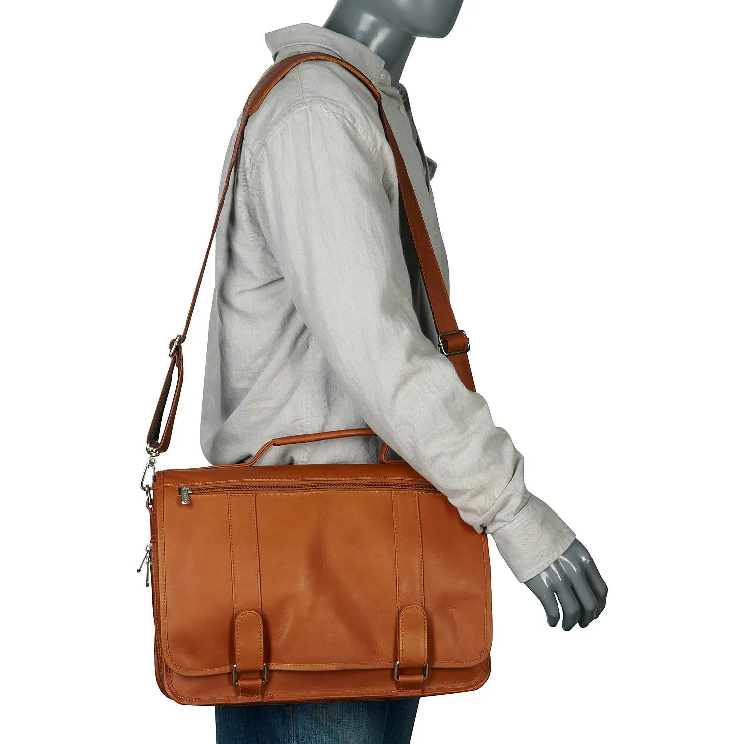 DOUBLE LOOP EXPANDABLE LAPTOP BRIEFCASE