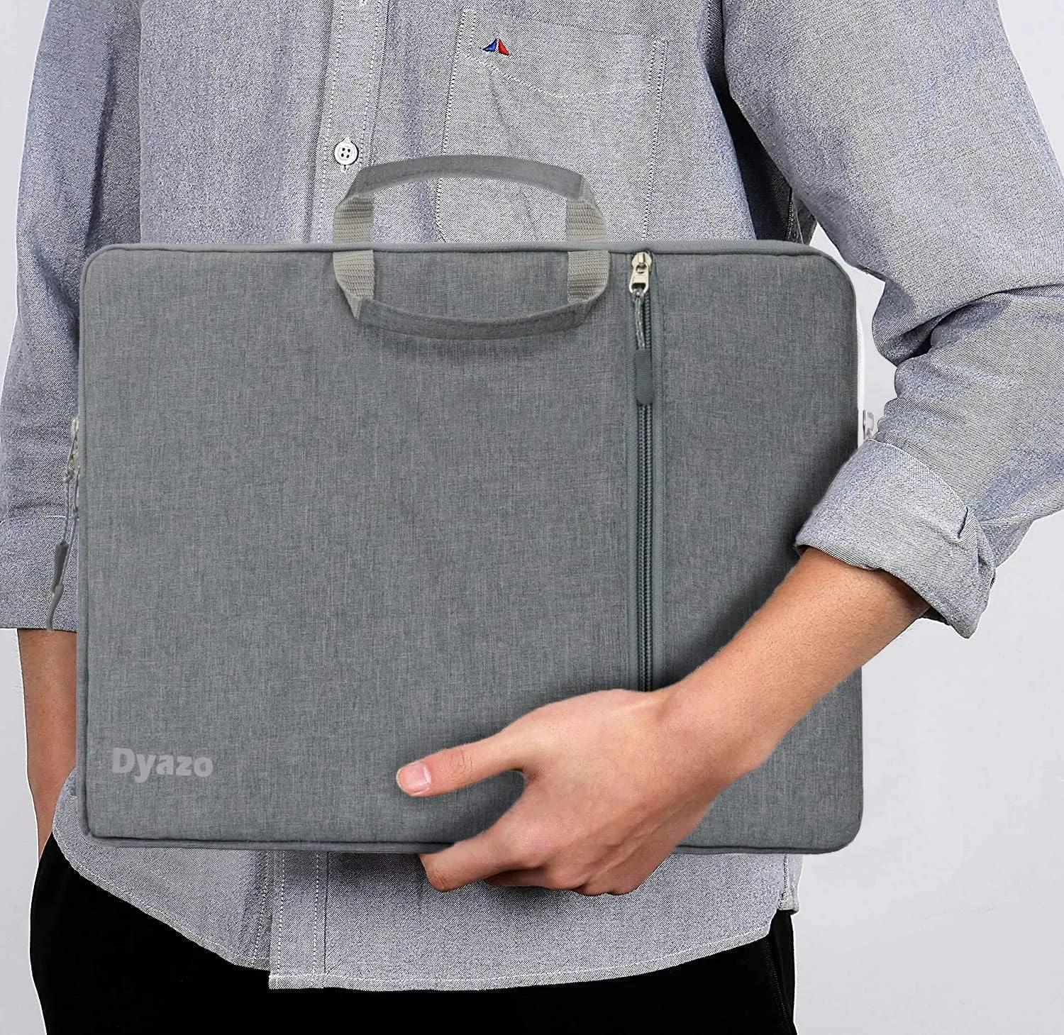 Dyazo slim 15" to 15.6 Inch Laptop Sleeve, Laptop cover Case with handle & Accessories pocket Universal compatible for Dell, HP, Lenovo, Asus and all other Notebook etc. (Grey)