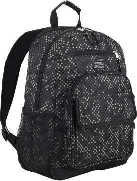 Eastsport Travel Luggage Carry On Weekender Backpack Daypack Large Tech Laptop Bag for Work, Gym, Hiking, Black Hexagon Dotted Print
