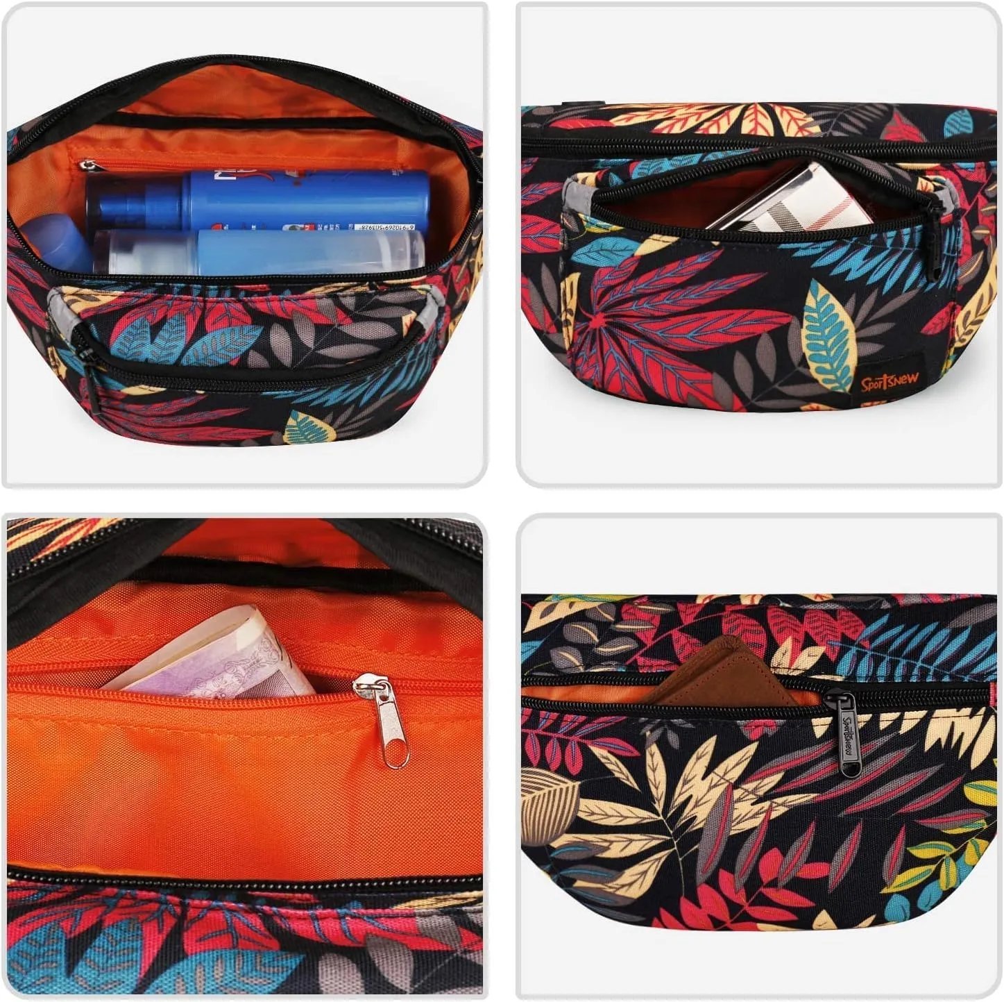 Fanny Pack for Men Women - Waist Bag Pack - Lightweight Belt Bag for Travel Sports Hiking