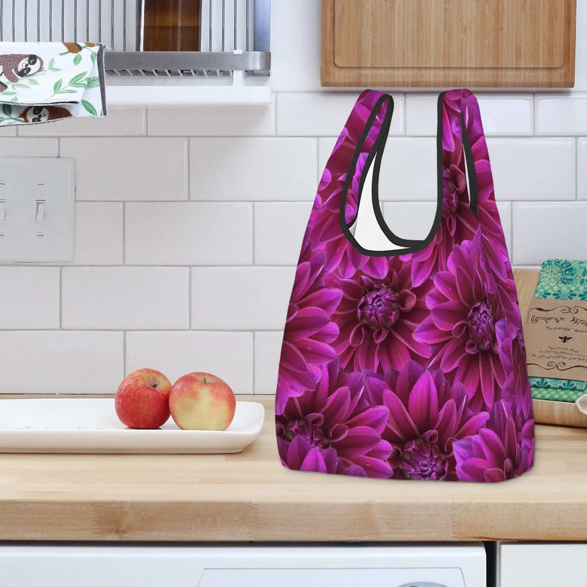 Folding Shopping Bag (Polyester with storage pouch) Dahlia 2