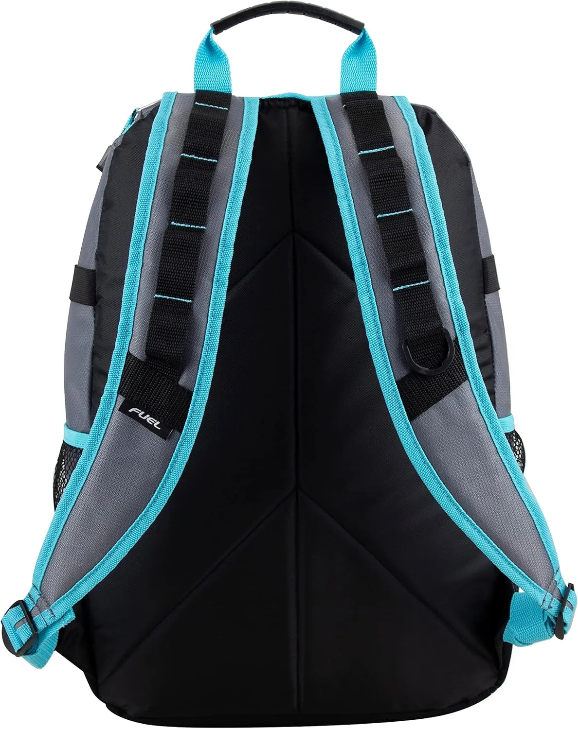 FUEL Hiking Backpack for Women Men Terra Sport, Travel, College, Gym, Work with Laptop Sleeve, Bungee, 18 Inches, Grey Mint Blue