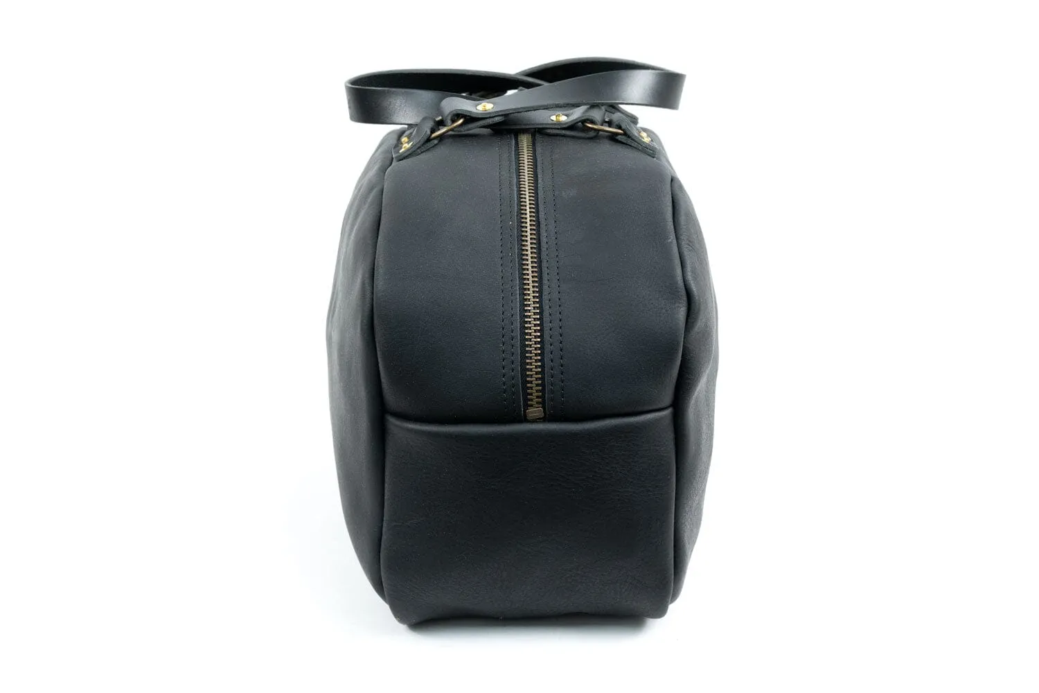 HOFFMAN LEATHER WEEKENDER DUFFLE BAG