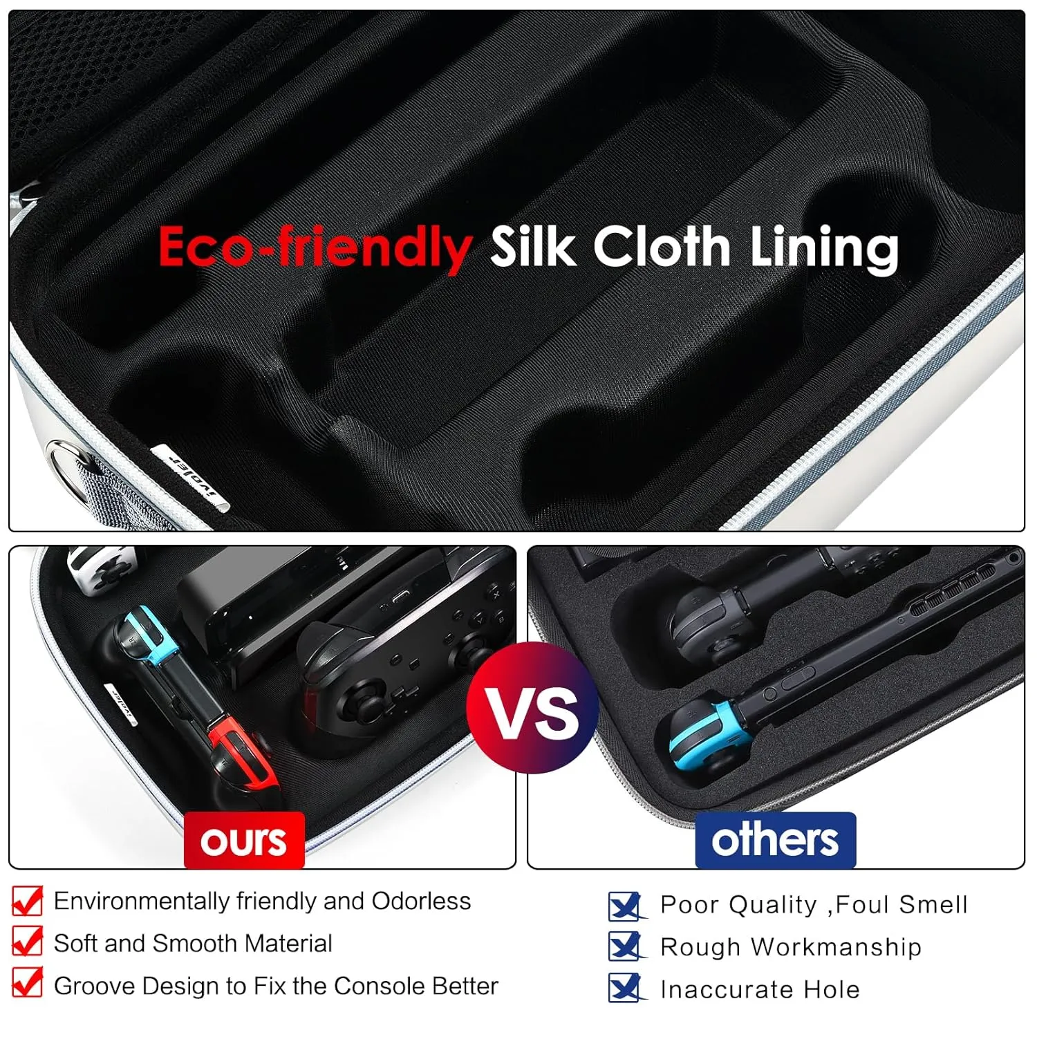 ivoler Carrying Storage Case for Nintendo Switch/For Switch OLED(Limited Edition),Portable Travel All Protective Hard Messenger Bag Soft Lining 18Games for Switch Console Pro Controller-RetroShell DMG