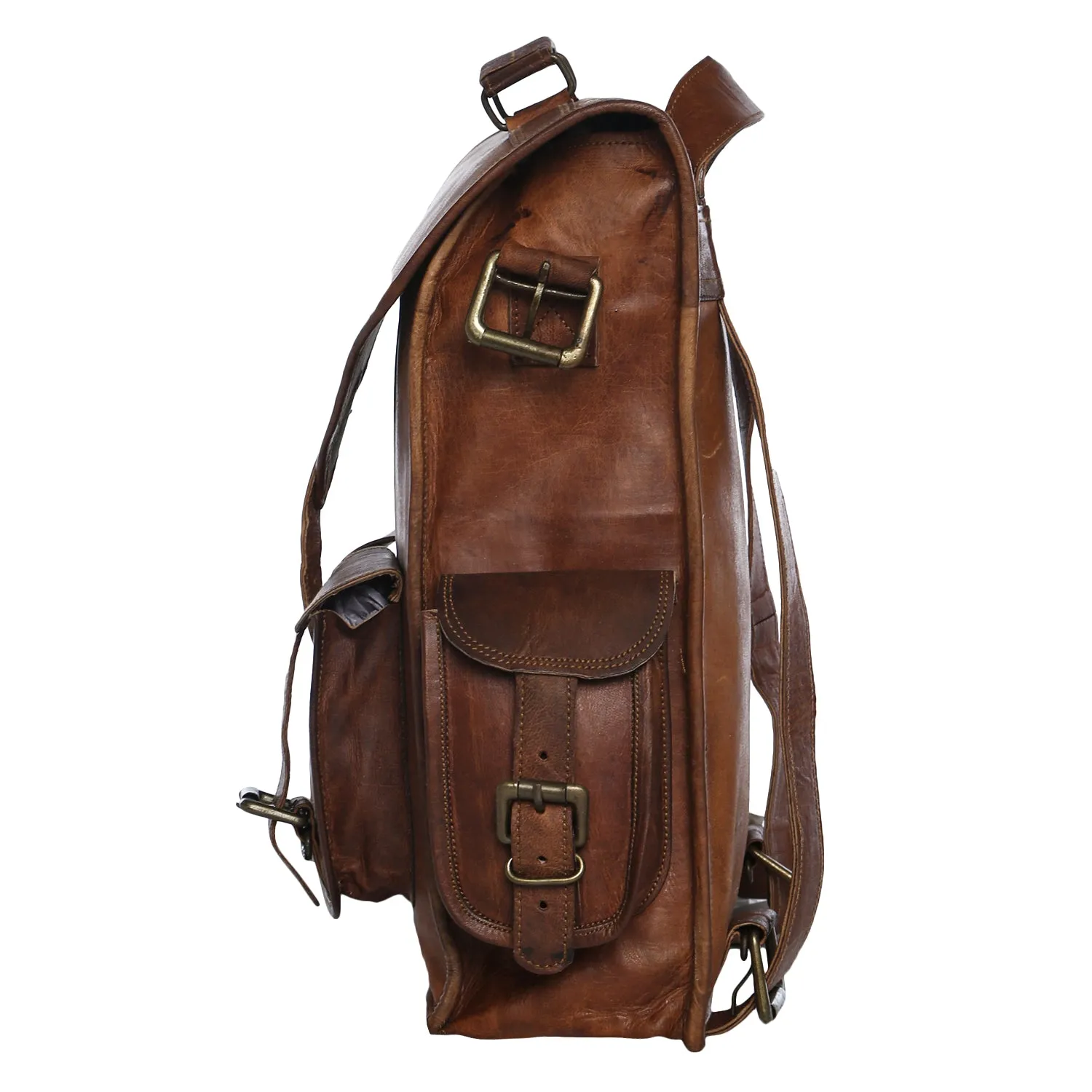 Leather Gym Backpack 16"