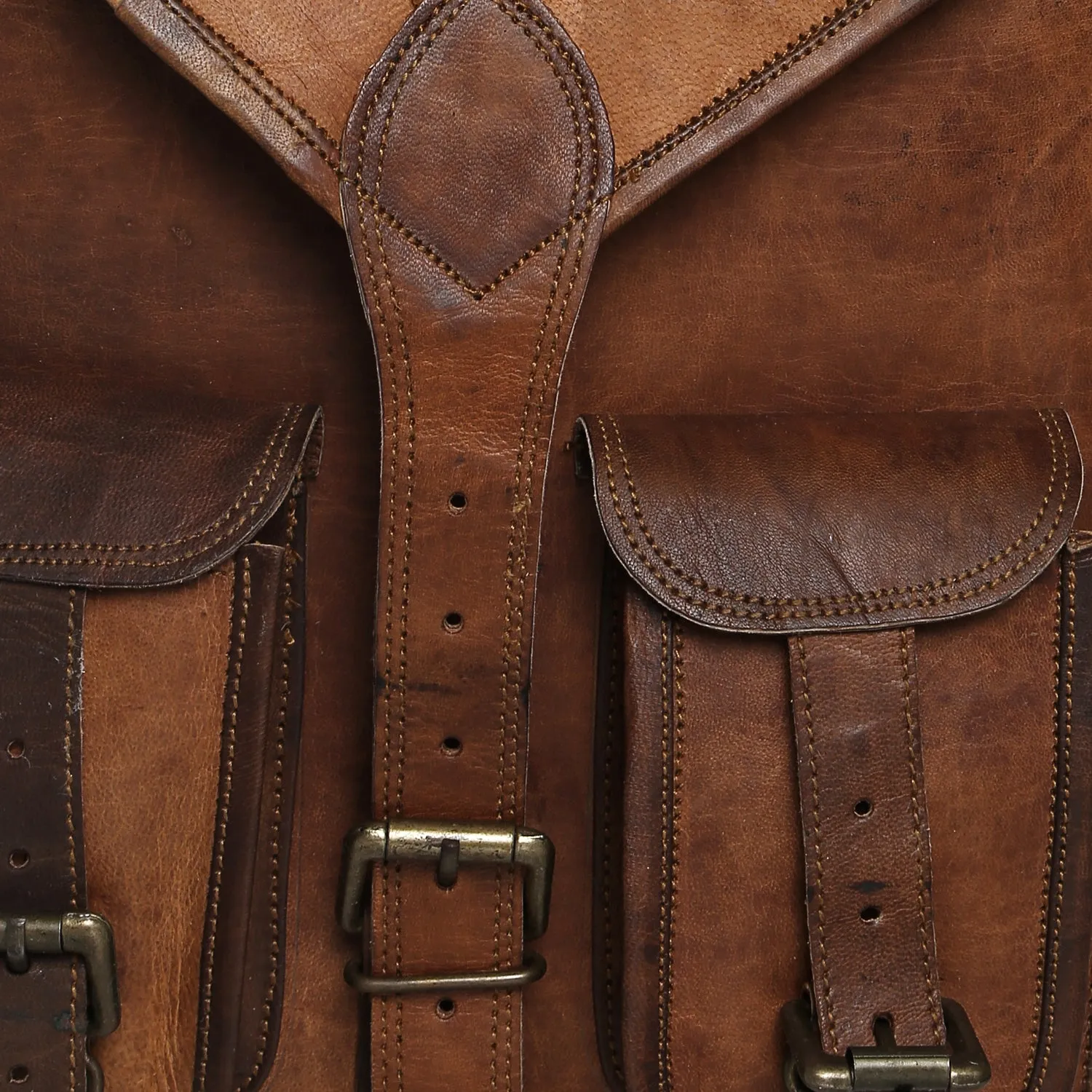 Leather Gym Backpack 16"
