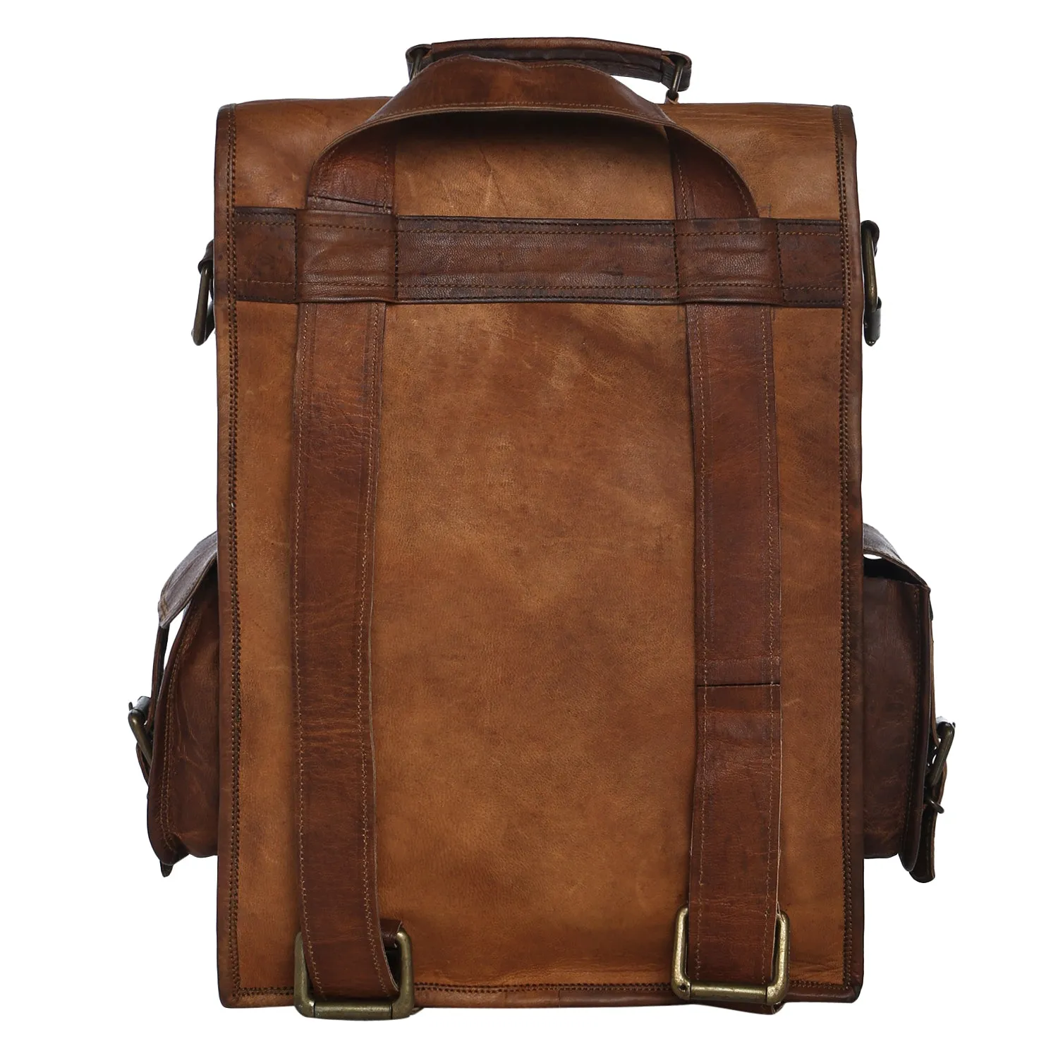 Leather Gym Backpack 16"