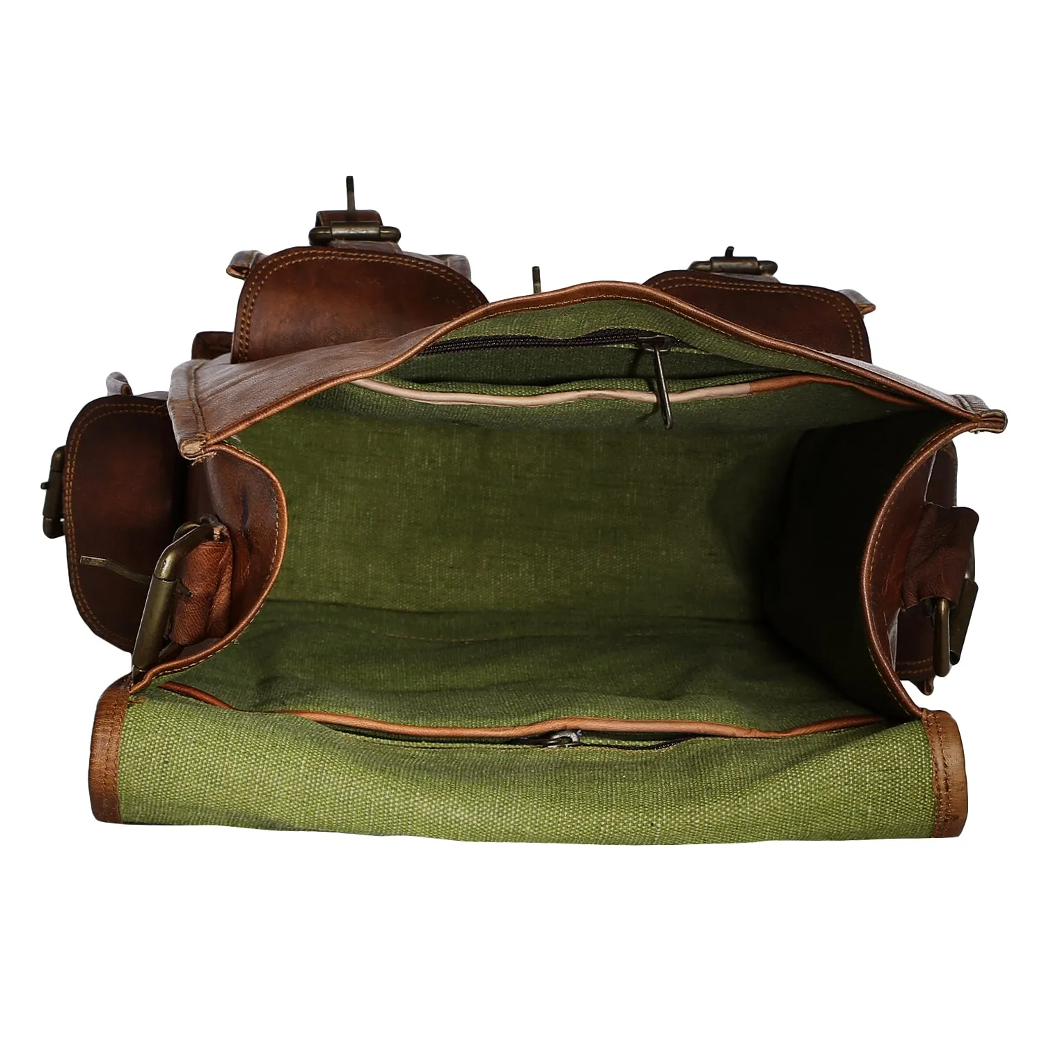 Leather Gym Backpack 16"
