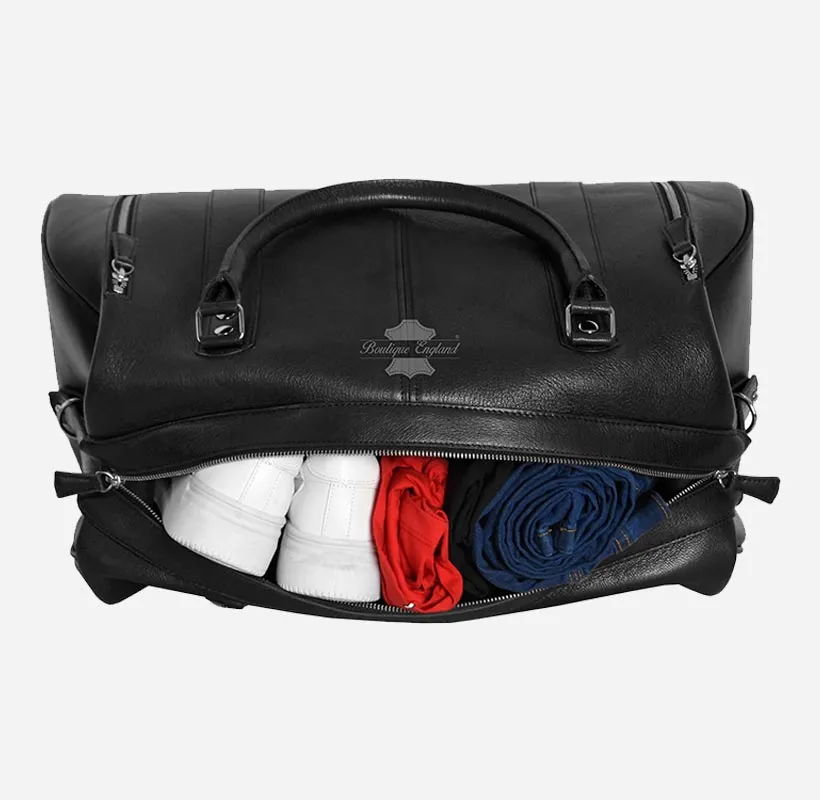 Leather Weekend Holdall Bag