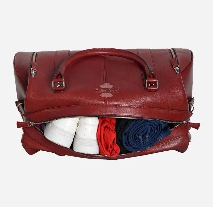 Leather Weekend Holdall Bag