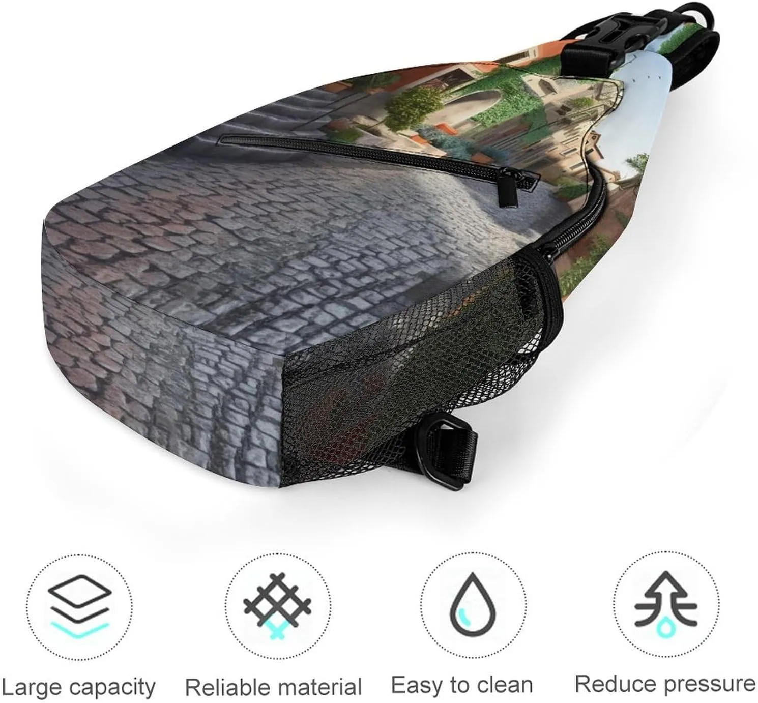 Lightweight Chest Bag Crossbody Bag Street of Italy Sling Backpack for Women Men Sports Travel