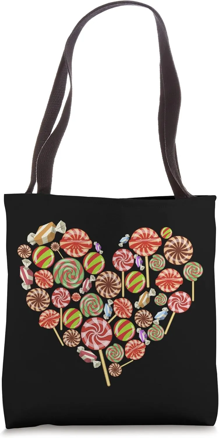Lollipop Heart Candy Tote Bag