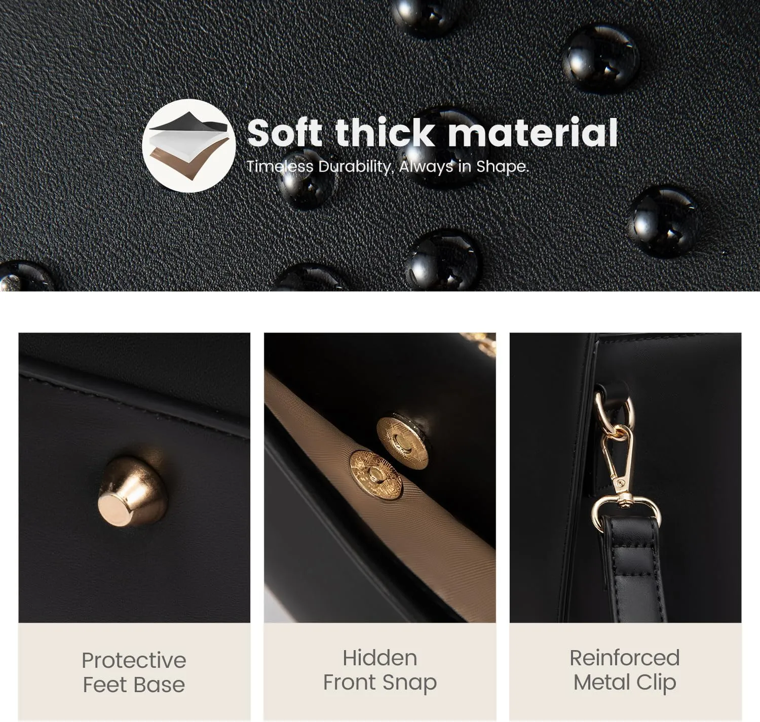 LOVEVOOK Laptop Bag for Women 15.6 Inch Laptop Tote Bag Waterproof Leather Work Bag 2PCs Vintage Computer Briefcase