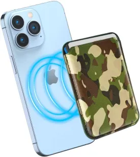 Magnetic Card Wallet Holder with MagSafe for iPhone 15 Pro Max/15 Pro/15 Plus/15,for iPhone 14 Pro Max/14 Plus/14 Pro/14, for iPhone 13 Pro Max/13 Pro/13/13 Mini, for iPhone 12/12 Pro/Max,Camouflage