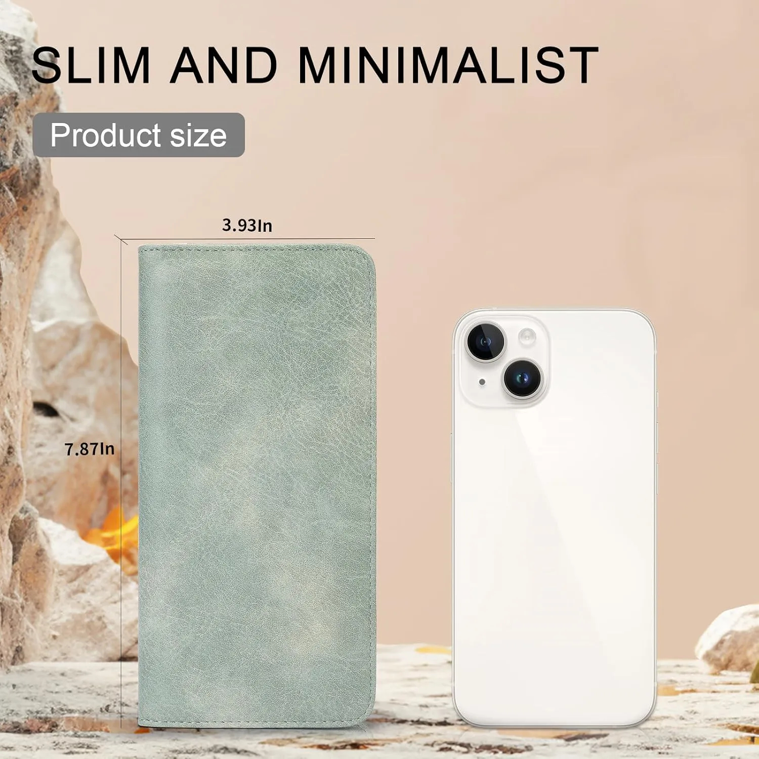MEITRUE Slim Wallet Women Ultra Thin Leather Womens Wallet RFID Blocking Credit Card Holder Bifold Clutch Long Ladies wallet