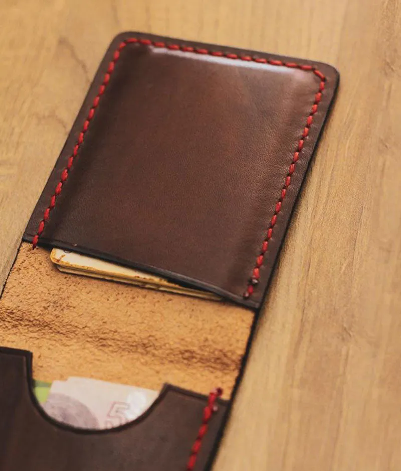 Mens Leather Credit Card Wallet - Tradesman