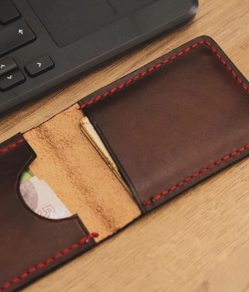 Mens Leather Credit Card Wallet - Tradesman