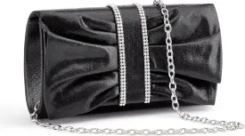 Missnine Clutch Purses for Women Bow Flap Evening Bag Wedding Formal Purse Sparkling Party Prom Cocktail Handbag