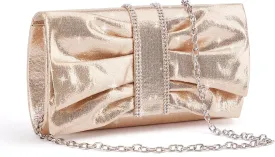 Missnine Clutch Purses for Women Bow Flap Evening Bag Wedding Formal Purse Sparkling Party Prom Cocktail Handbag