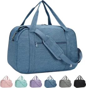 Narwey 18" Carry on Bag with Laptop Compartment 15.6 Inch Travel Duffel Bag for Spirit Airlines Personal Item Bag Overnight Weekender Bag with Wet Pocket for Women and Men (Navy Blue)