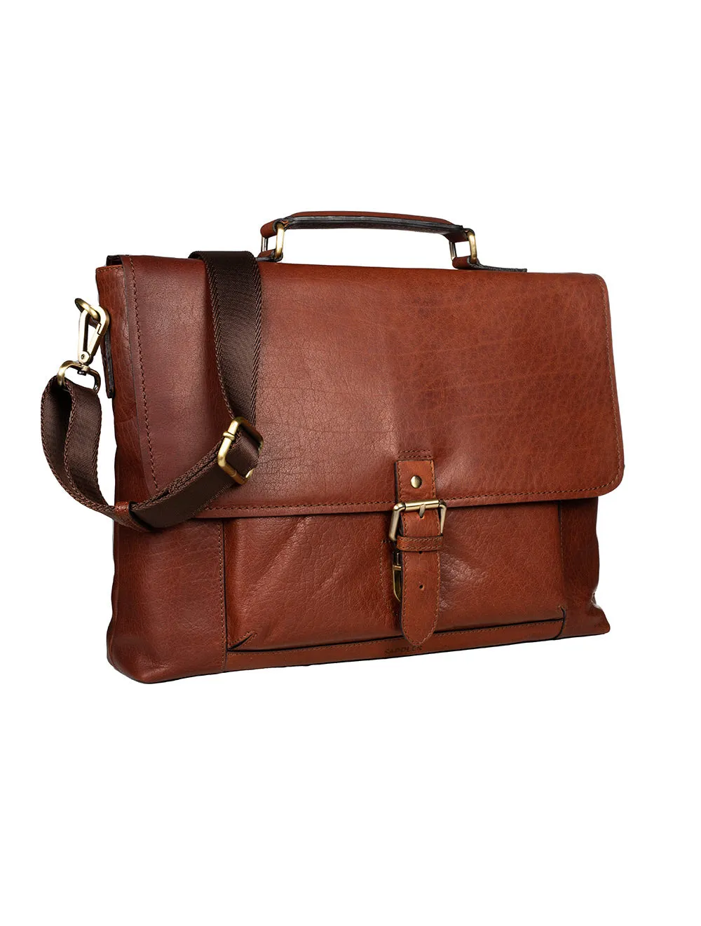Pedro Computer Bag Midbrown
