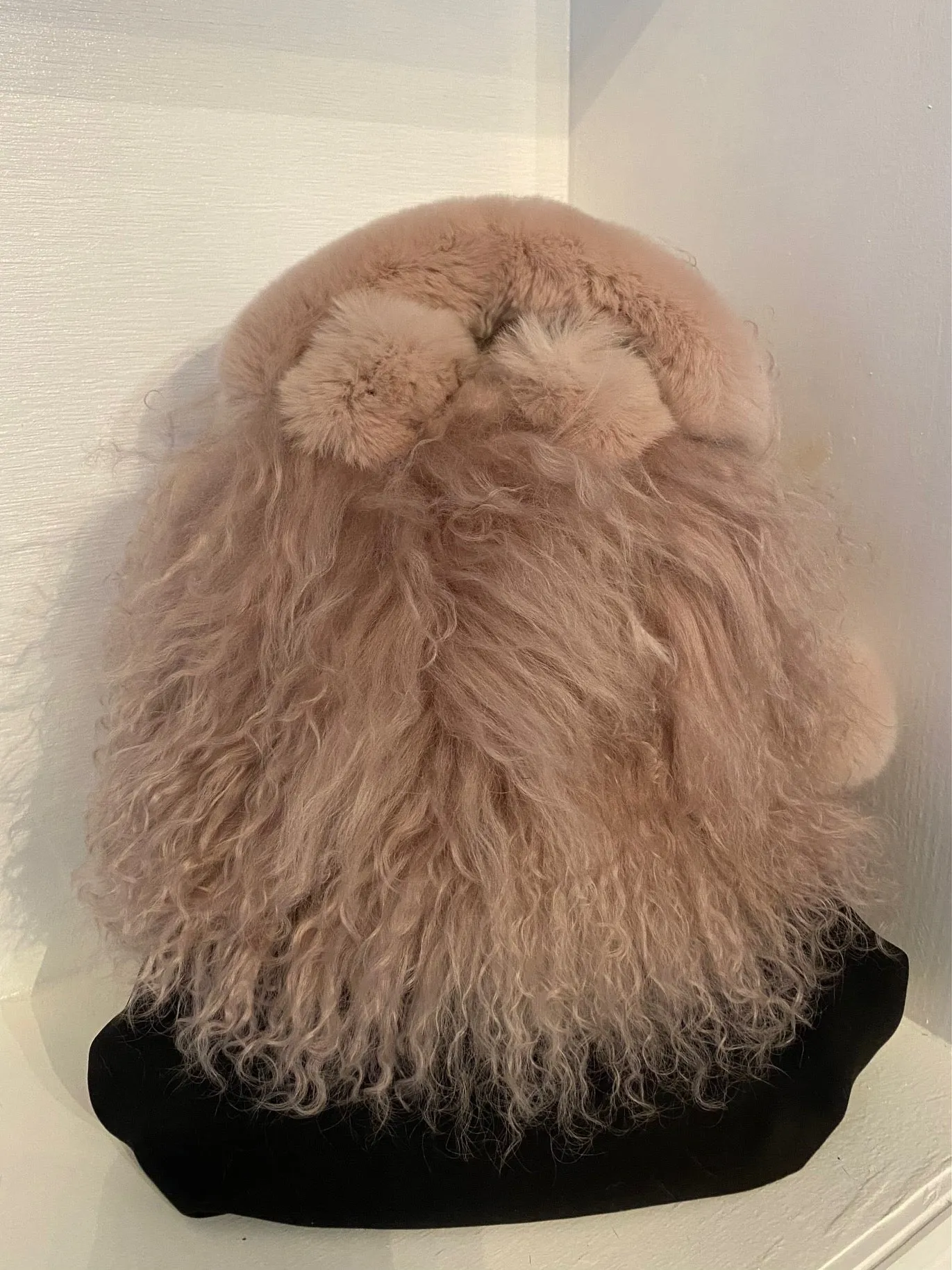Pink Tibet Lamb Hobo Bag